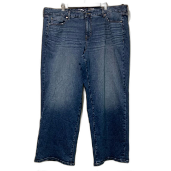 Torrid perfect wide leg vintage stretch denim cotton jeans size 24 regular - Picture 1 of 8